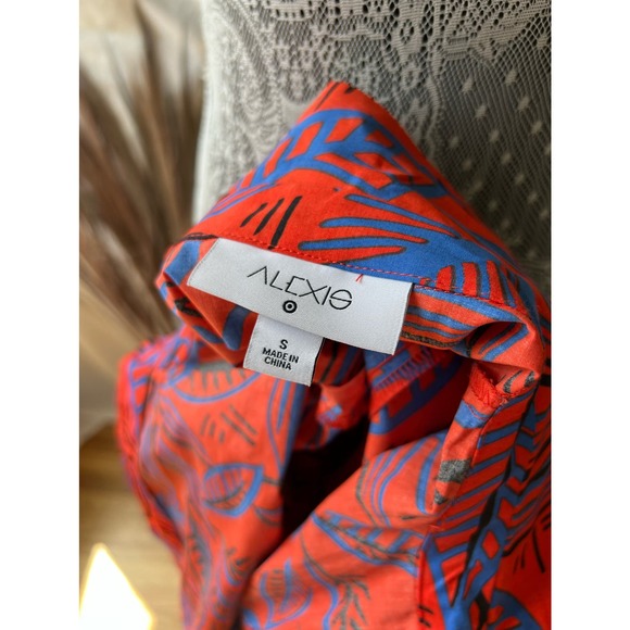 Alexis x Target Vintage Style Tropical Leaf Shirt Dress - Picture 9 of 12